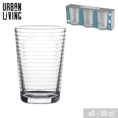 GLASS 3PK 20CL LONDON 1/16