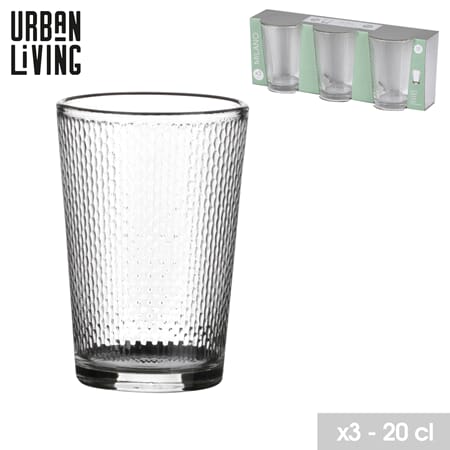 GLASS 3PK 20CL MILANO 1/16